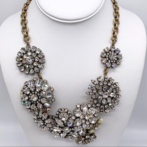 J. Crew Crystal Flower Lattice Necklace